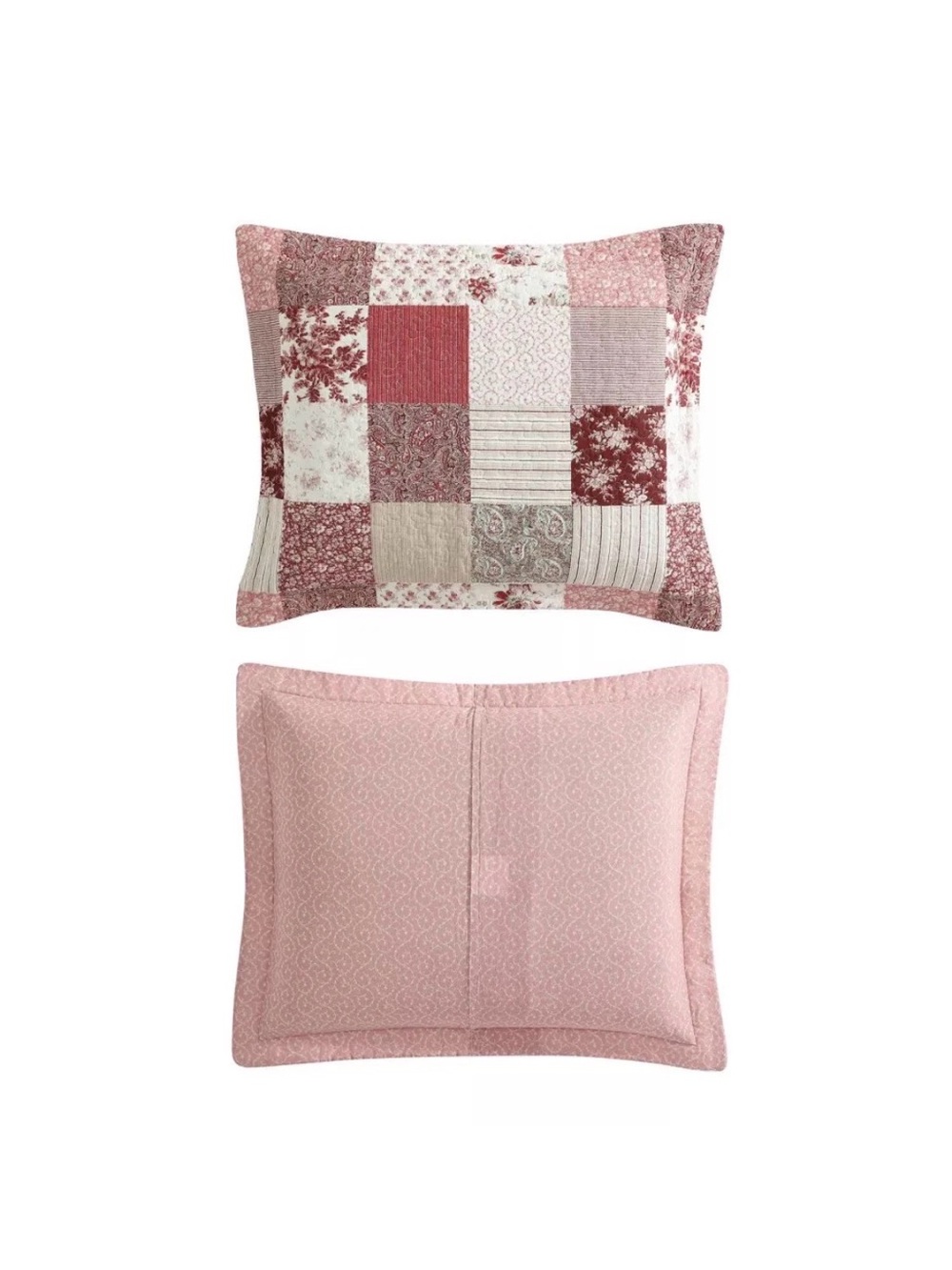 Gorgeous Laura Ashley King Celina Patchwork Quilt Red Floral ~ Vintage Inspired - Picture 10 of 13